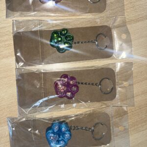 Pfotenanhänger| metallic| Glitzer