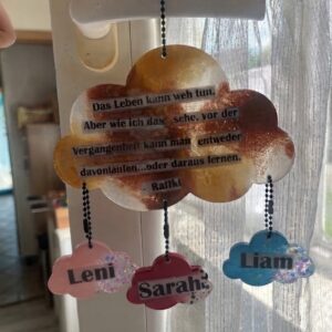 Wolken Mobile personalisiert| metallic Farben| Schriftzug| König der Löwen Design